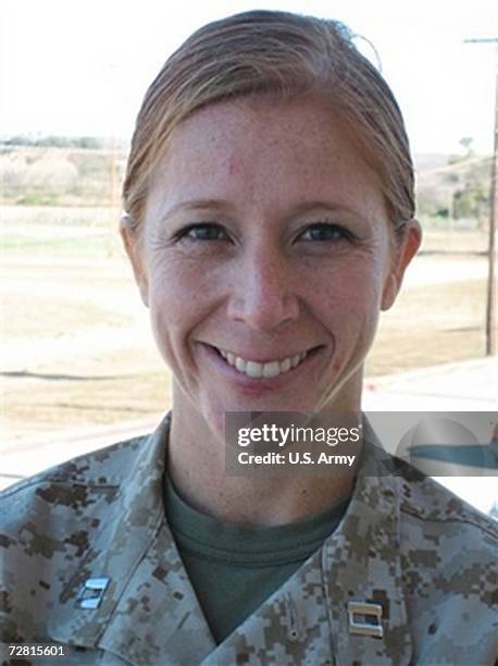 In this undated handout released by Camp Pendleton Public Affairs, U.S. Capt. Megan M. McClung of Coupeville, Washington is seen. McClung, who was...