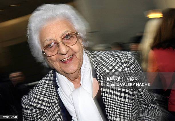 Renee Le Roux arrives, 13 December 2006 at the courthouse of the French Riviera city of Nice, prior to an hearing of the trial of Jean-Maurice...