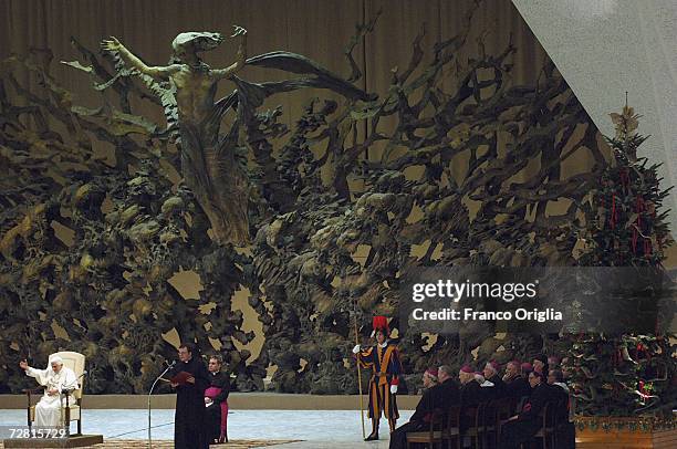 Pope Benedict XVI attends his weekly audience at the Paul VI Hall, December 13 in the Vatican City, Vatican.