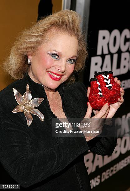 Actress Carol Connor arrives at the premiere of MGM's "Rocky Balboa" at the Grauman's Chinese Theater on December 13, 2006 in Hollywood, California.