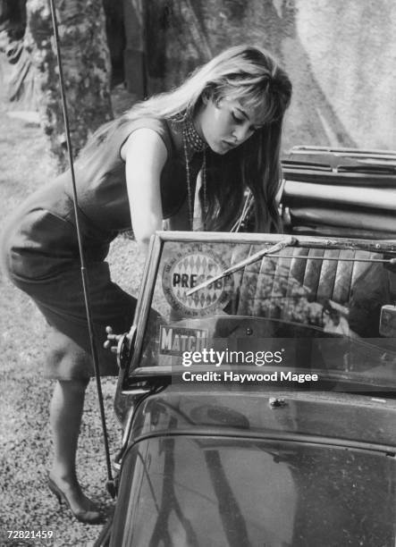 French actress Brigitte Bardot at the Cannes Film Festival, 12th May 1956. Original Publication : Picture Post - 8378 - Discovery At Cannes - pub....