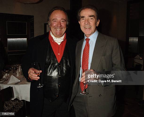 Dai Llewellyn and Lord Tunis attend the book launch of "Dancing Into Battle" by Nick Foulkes, at the Westbury Hotel on December 14, 2006 in London,...