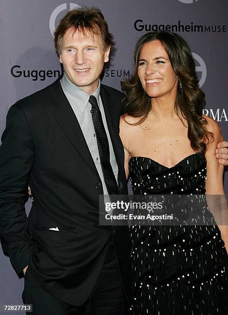 Actor Liam Neeson poses with Roberta Armani at the Guggenheim Museum's Young Collectors Council 2006 Artist's Ball sponsored by Giorgio Armani at The...