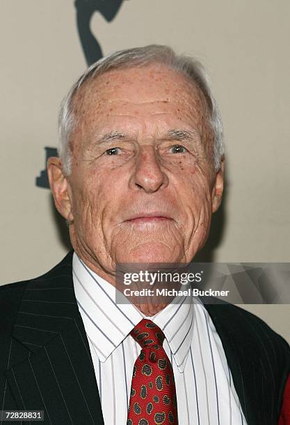 Producer Grant Tinker arrives at the Academy of Television Arts and Sciences Hall of Fame Induction Ceremony at the Beverly Hills Hotel on December...