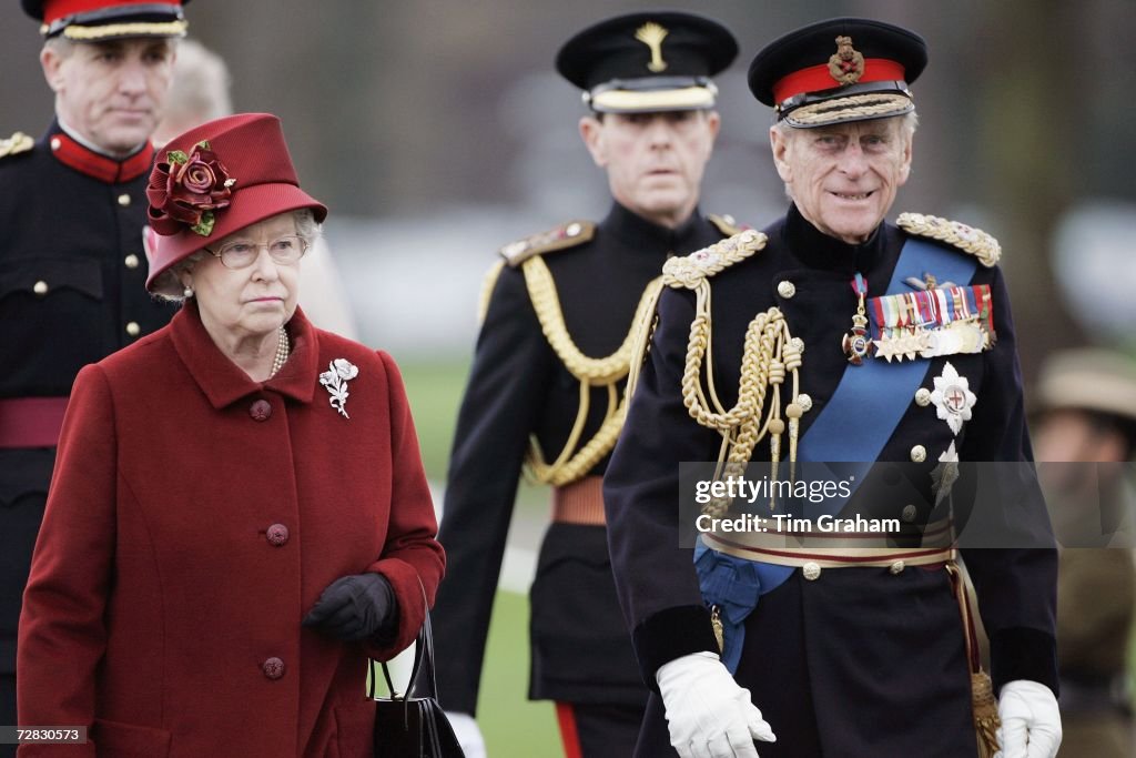 Queen Elizabeth & Prince Philip At Passing-Out Parade