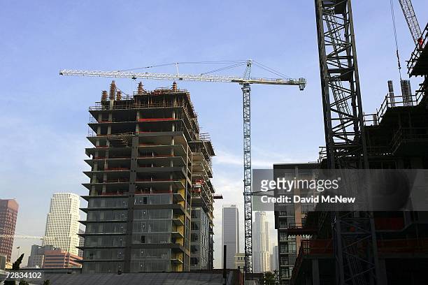 Construction of new high-rise loft buildings continues as an outgrowth of the current development of the mega-project L.A. Live entertainment complex...