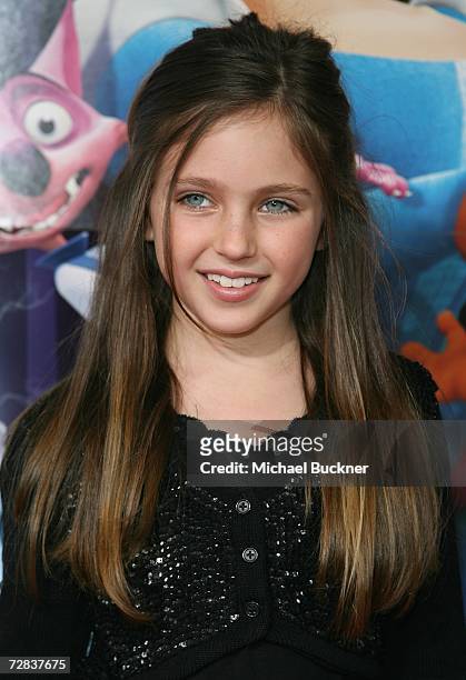 Actress Ryan Newman arrives at the premiere of "Happily N' Ever After" at the Mann Festival Theater on December 16, 2006 in Los Angeles, California.