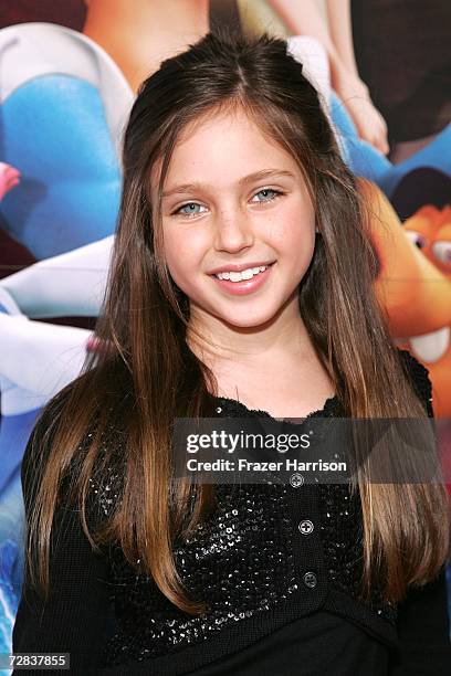 Actress Ryan Newman arrives at the premiere of "Happily N' Ever After" at the Mann Festival Theater on December 16, 2006 in Los Angeles, California.