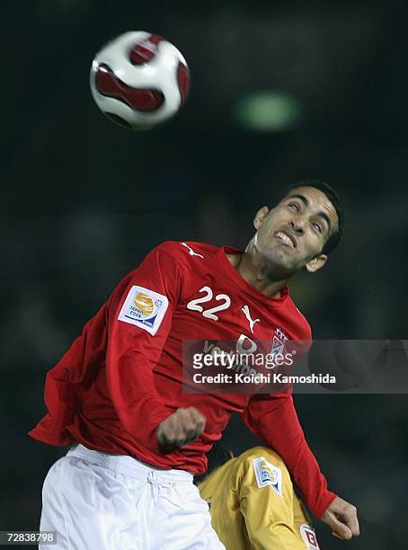 Mohamed Aboutrika of Ahly Sporting Club in action during the FIFA Club World Cup Japan 2006 third place play-off match between Ahly Sporting Club and...