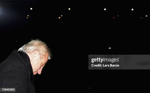 Coach Bert van Marwijk looks on prior to the Bundesliga match between Borussia Dortmund and Bayer Leverkusen at the Signal Iduna Park on December 17,...