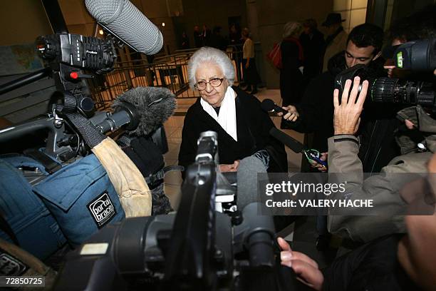 Renee Le Roux leaves, 19 December 2006, the courthouse of the French Riviera city of Nice, where former lawyer Jean-Maurice Agnelet stands trial on...
