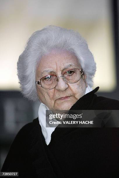 Renee Le Roux leaves, 19 December 2006, the courthouse of the French Riviera city of Nice, where former lawyer Jean-Maurice Agnelet stands trial on...