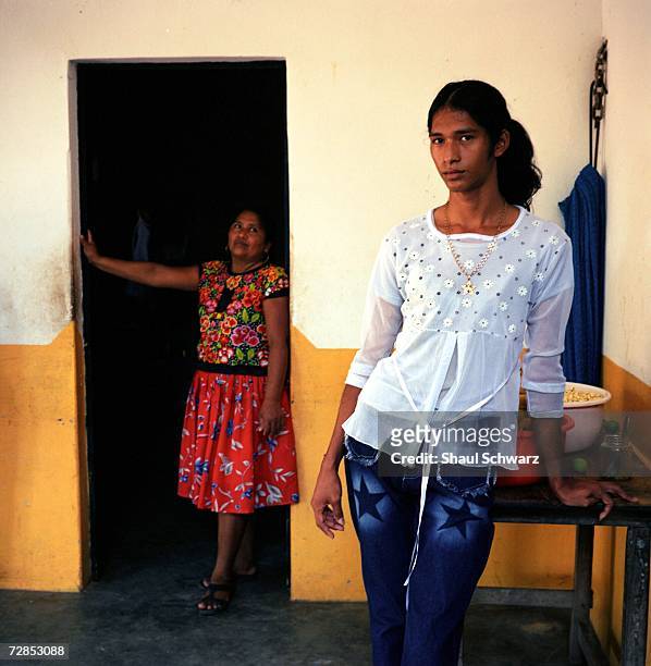 Maria Guerra Aquino, 40 years old, and Estrella Vasquz Guerra, 20 years old. In the sleeepy southern Mexican fishing town of Juchitan of roughly...