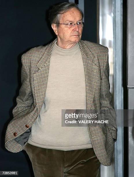 Jean-Maurice Agnelet arrives for a last day trial, 20 december 2006 at the courthouse of the French Riviera city of Nice. Agnelet faces court on...