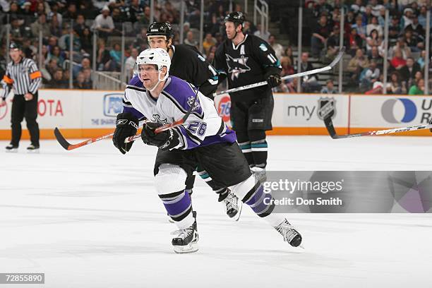 Marty Murray of the Los Angeles Kings skates during a game against the San Jose Sharks on December 14, 2006 at the HP Pavilion in San Jose,...