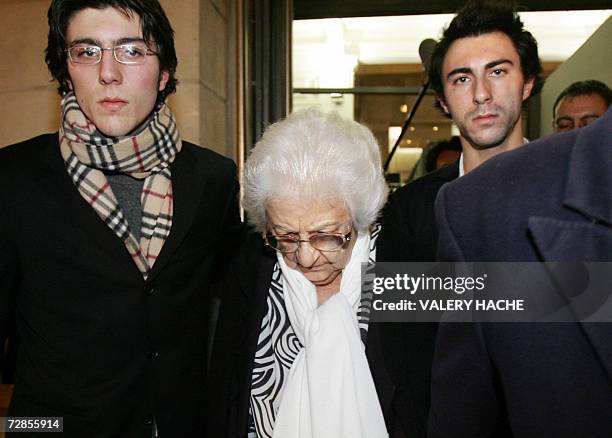 Renee Le Roux leaves the courthouse of the French Riviera city of Nice, 20 December 2006, on the last day of the trial of Jean-Maurice Agnelet...