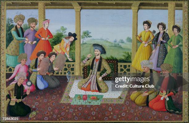 Shah Suleyman II and his courtiers