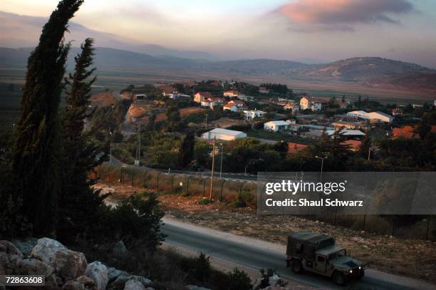 An overview landscape of the northern city of MetulaJuly 21, 2006 near Israel's border with southern Lebanon . The high majority of citizens living...