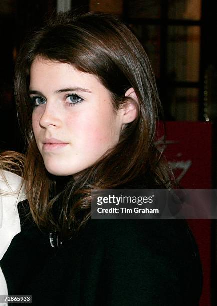 Princess Eugenie arrives at the Aldwych Theatre to see 'Dirty Dancing' on December 21, 2006 in London, England.