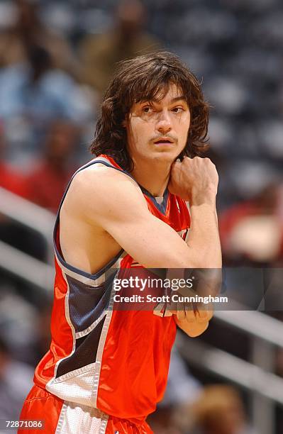 Adam Morrison of the Charlotte Bobcats looks on during a game against the Atlanta Hawks at Philips Arena on November 29, 2006 in Atlanta, Georgia....