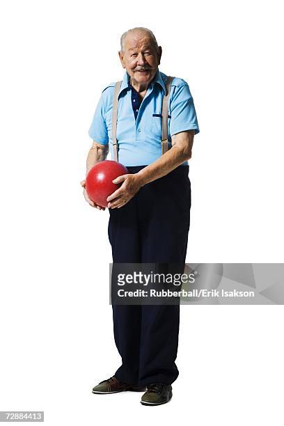 male bowler - bowling ball on white stock pictures, royalty-free photos & images