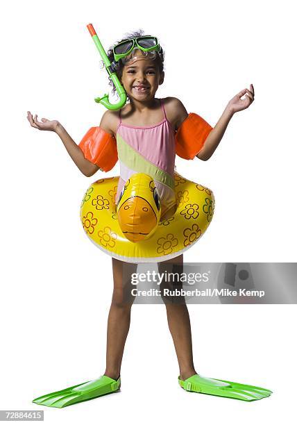 funny kid in swimming gear - bermuda snorkel stock pictures, royalty-free photos & images