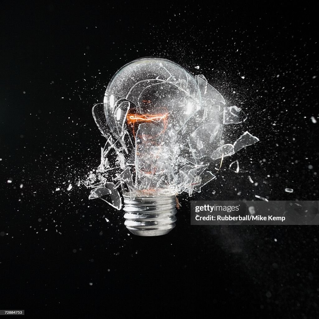 Exploding light bulb