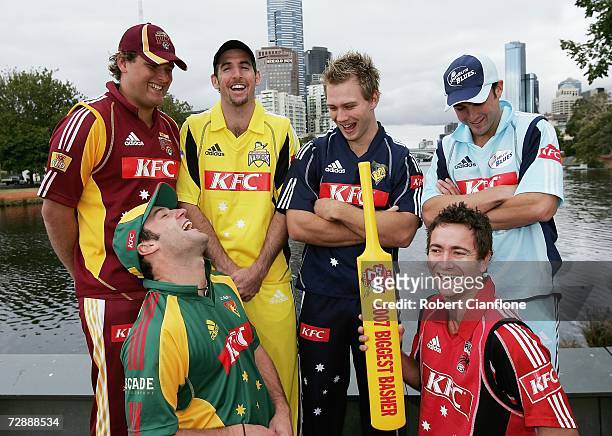 Nick Kruger of Queensland, Travis Birt of Tasmania, Peter Worthington of Western Australia, Aiden Blizzard of Victoria, Mark Cleary of South...