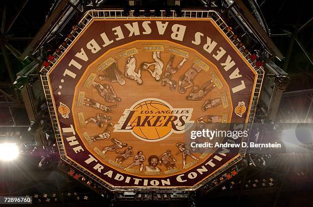 Detail of the bottom of the scoreboard during the NBA game between the Atlanta Hawks and the Los Angeles Lakers at Staples Center on December 8, 2006...