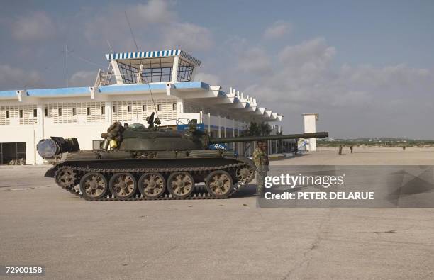 Ethiopian troops pictured at the international airport 29 December 2006 in Mogadishu. Prime Minister Ali Mohamed Gedi drove today into the capital...