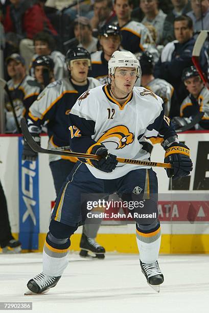 Ales Kotalik of the Buffalo Sabres skates against the Nashville Predators at Gaylord Entertainment Center on December 21, 2006 in Nashville,...