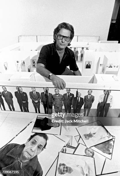 Photographer Richard Avedon photographed in his New York City studio in 1975. Photo by Jack Mitchell/Getty Images.