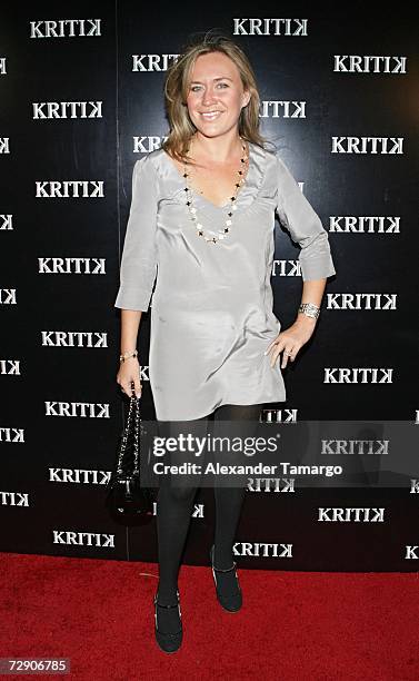 Angelina Anisimova poses at the KRITIK clothing launch at Casa Casaurina on December 30, 2006 in Miami Beach, Florida.