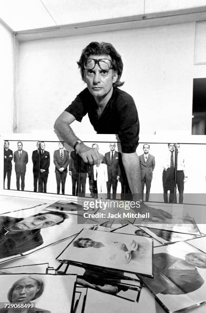 Photographer Richard Avedon photographed in his New York City studio in 1975. Photo by Jack Mitchell/Getty Images.