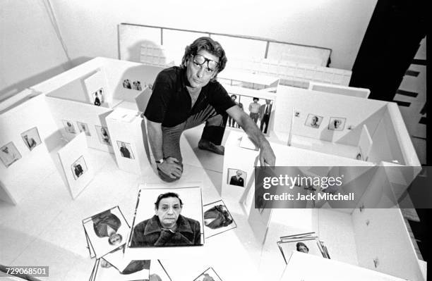 Photographer Richard Avedon photographed in his New York City studio in 1975. Photo by Jack Mitchell/Getty Images.