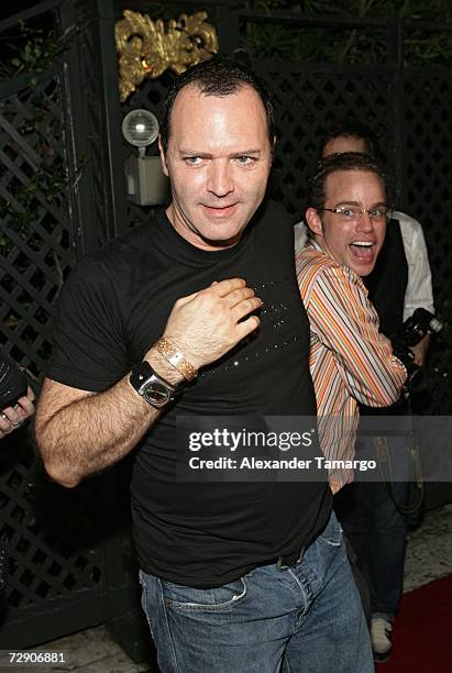 Madonna's brother Chris Ciccone poses at the KRITIK clothing launch at Casa Casaurina on December 30, 2006 in Miami Beach, Florida.