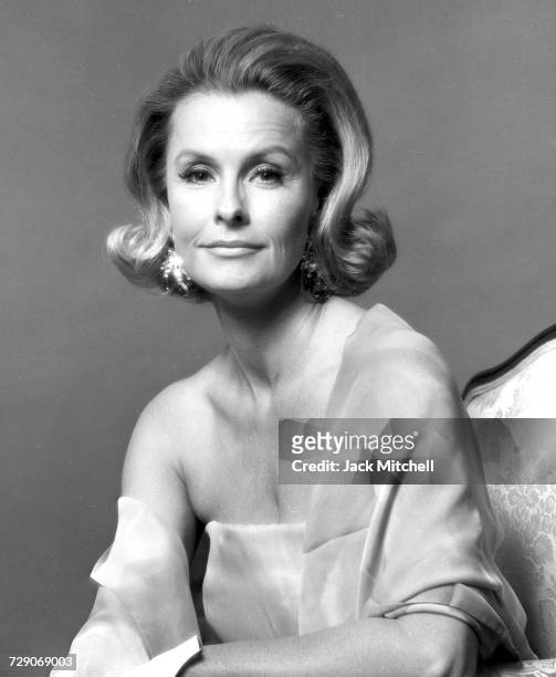 Actress Dina Merrill photographed in April 1966. Photo by Jack Mitchell/Getty Images