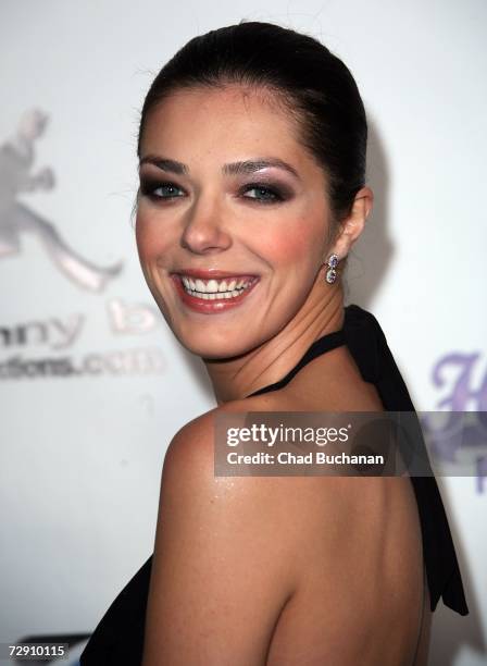 Actress Adrianne Curry attends Hardball Productions and Flaunt Magazine's 2nd Annual New Year's Eve Bash at Paramount Studios on December 31, 2006 in...