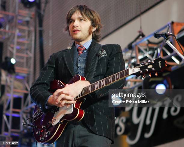 Go guitarist/keyboardist Andy Ross performs during the "CD USA" New Year's Eve event at the Fremont Street Experience December 31, 2006 in Las Vegas,...
