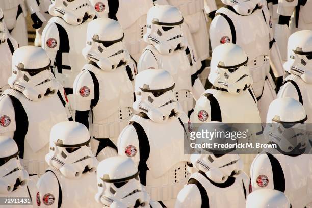 Storm Troopers perform during the 118th Tournament of Roses Parade on January 1, 2007 in Pasadena, California.