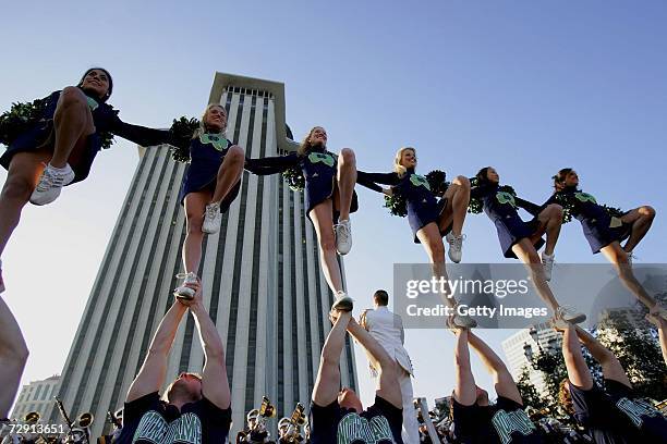 Fans attend a University of Notre Dame Pep Rally at the Allstate Sugar Bowl Fan Fest before the game against the Lousiana State University in the...