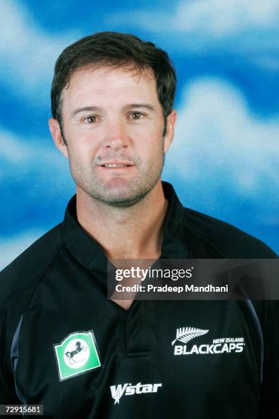 Headshot of Nathan Astle of New Zealand taken ahead of the ICC Champions Trophy on October 2, 2006 in Mumbai, India.