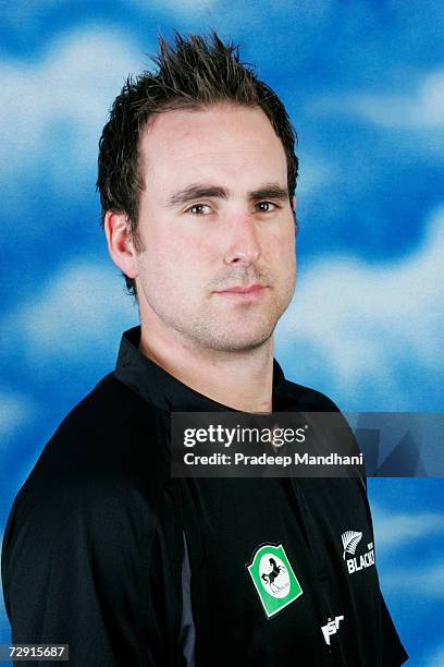 Headshot of Mark Gillespie of New Zealand taken ahead of the ICC Champions Trophy on October 2, 2006 in Mumbai, India.