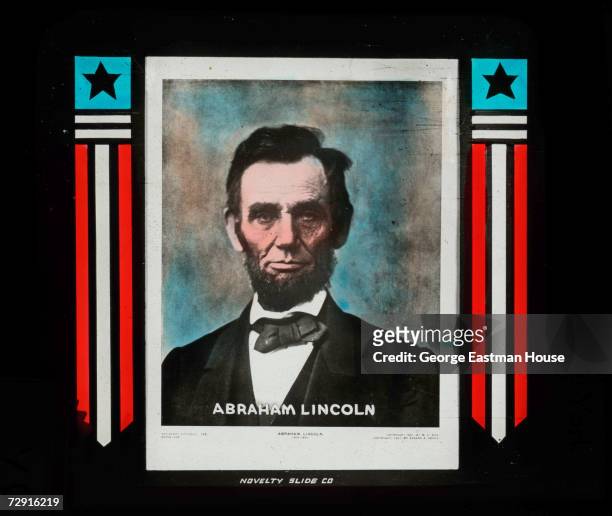 Portrait of American Preisdent Abraham Lincoln , 1860s. The image was produced in the late 1800s.
