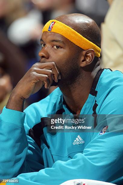 Marc Jackson of the New Orleans/Oklahoma City Hornets during the NBA game against the Golden State Warriors on December 9, 2006 at Oracle Arena in...