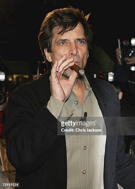 Actor Dirk Benedict arrives for Celebrity Big Brother series five at Elstree Studios on January 3, 2006 in London, England.