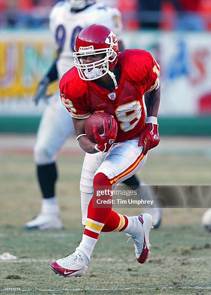 Samie Rooks Wide receiver Samie Parker of the Kansas City Chiefs runs down field ...