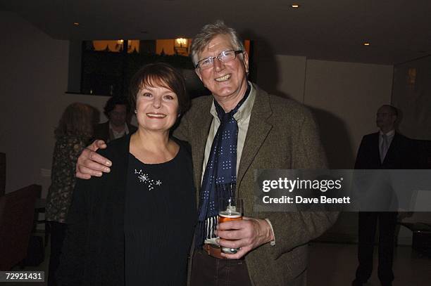 Isla Blair and Stephen Moore attend "The History Boys" after party at Number One the Aldwych on January 3, 2007 in London, England.