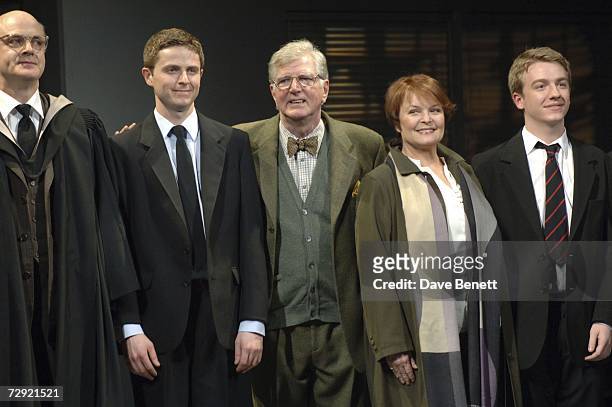 William Chubb, Orlando Wells, Stephen Moore, Isla Blair and Stephen Webb take the curtain call at "The History Boys" press night at the Wyndham's...