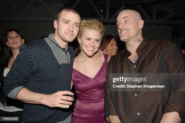 Singer Justin Timberlake, actress Dominique Swain and director Nick Cassavetes attend the after party following the premiere of Universal Pictures'...